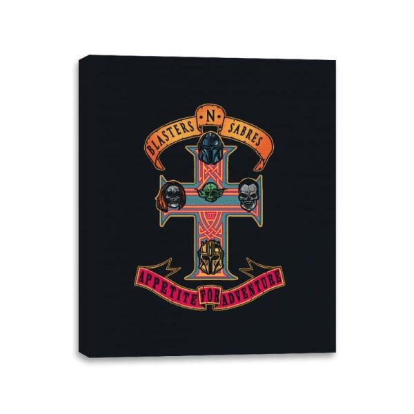 Blasters N' Sabres - Canvas Wraps Canvas Wraps RIPT Apparel 11x14 / Black