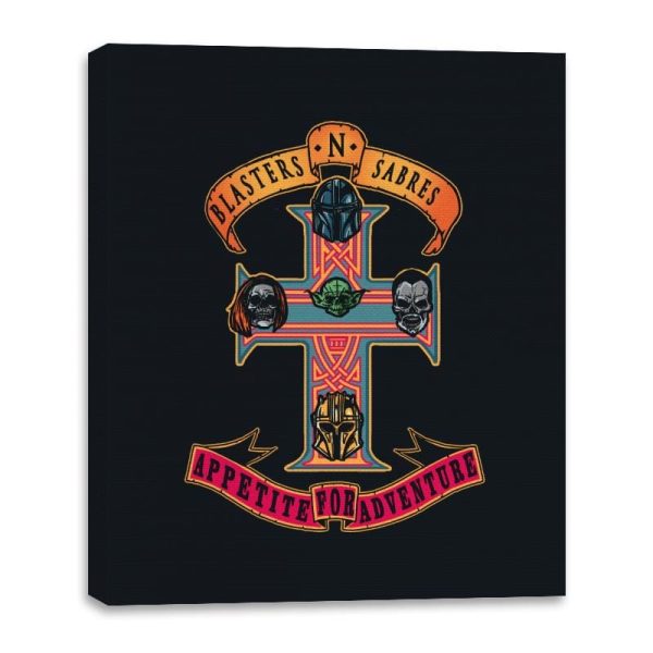 Blasters N' Sabres - Canvas Wraps Canvas Wraps RIPT Apparel 16x20 / Black