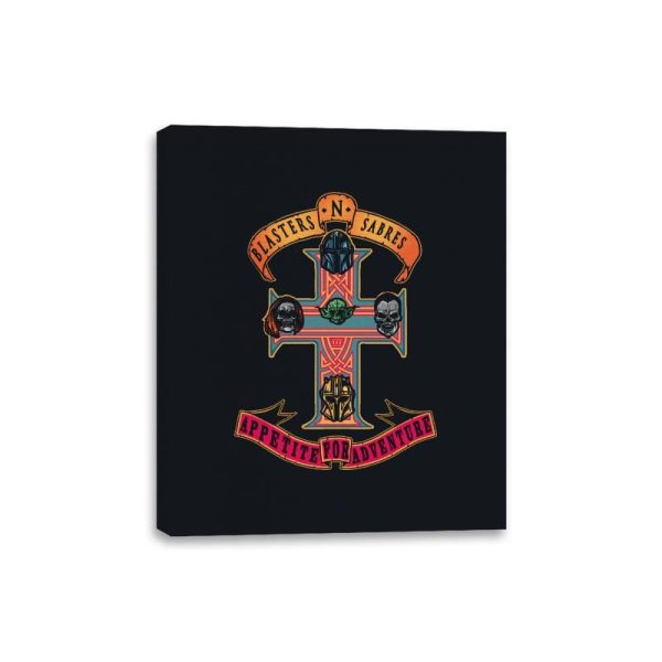 Blasters N' Sabres - Canvas Wraps Canvas Wraps RIPT Apparel 8x10 / Black