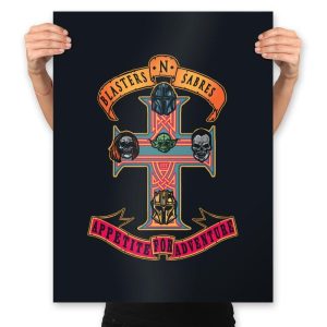 Blasters N' Sabres - Prints Posters RIPT Apparel 18x24 / Black