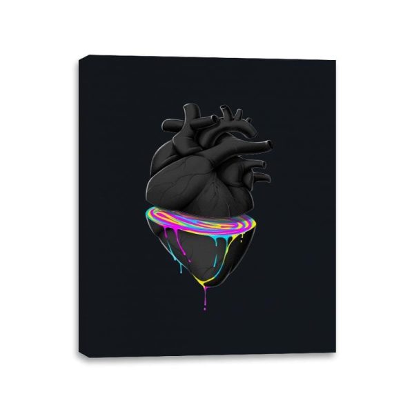 Bleeding Heart Colors - Best Seller - Canvas Wraps Canvas Wraps RIPT Apparel 11x14 / Black