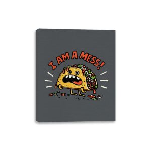 Bless The Mess - Canvas Wraps Canvas Wraps RIPT Apparel 8x10 / Charcoal