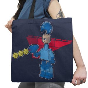Block Man Exclusive - Tote Bag Tote Bag RIPT Apparel 18x18 / Navy