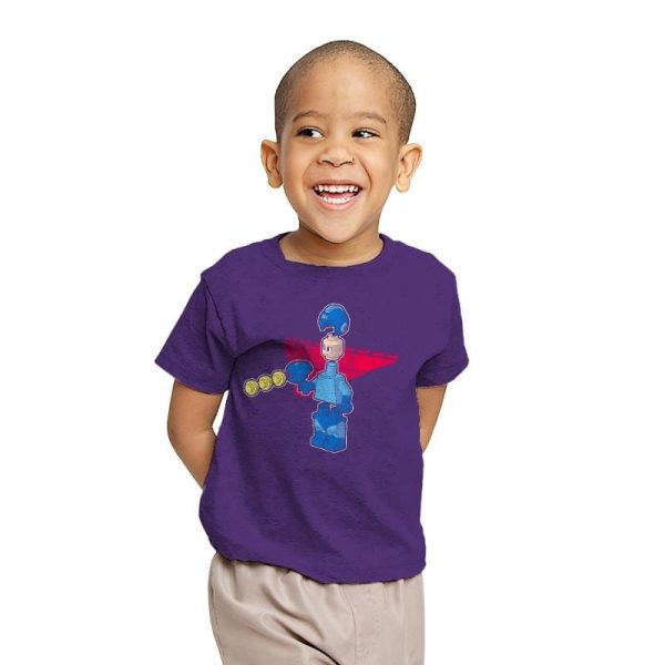 Block Man Exclusive - Youth T-Shirts RIPT Apparel X-small / Purple
