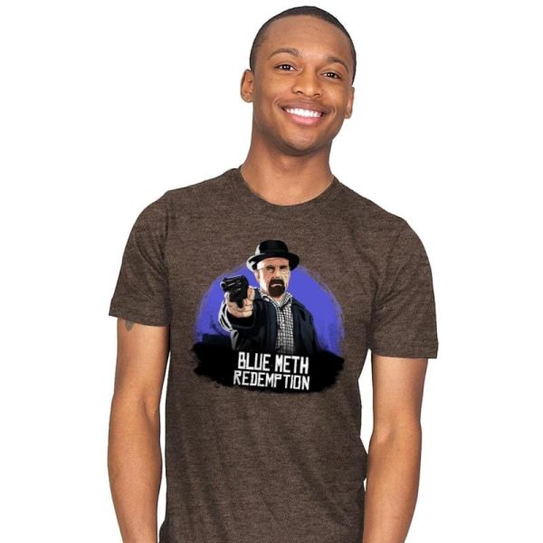 Blue Meth Redemption - Mens T-Shirts RIPT Apparel 4x-large / Brown