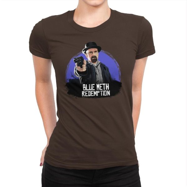 Blue Meth Redemption - Womens Premium T-Shirts RIPT Apparel Small / Dark Chocolate