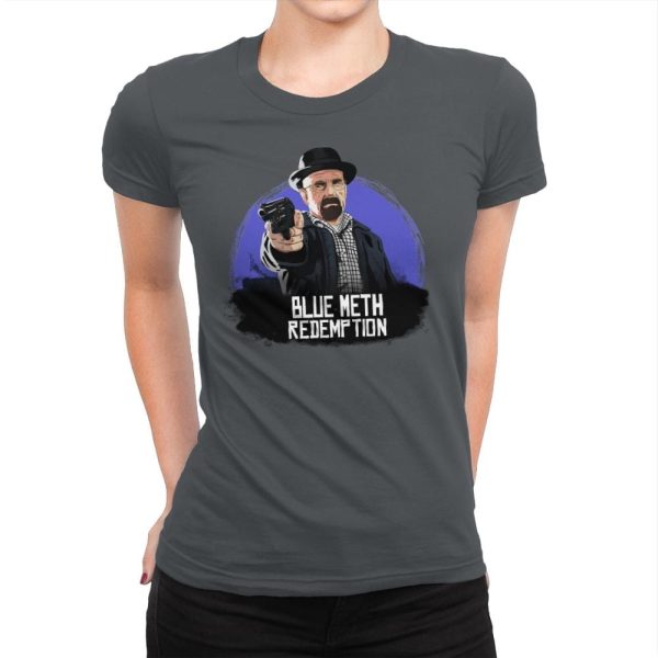 Blue Meth Redemption - Womens Premium T-Shirts RIPT Apparel Small / Heavy Metal