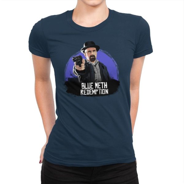 Blue Meth Redemption - Womens Premium T-Shirts RIPT Apparel Small / Midnight Navy