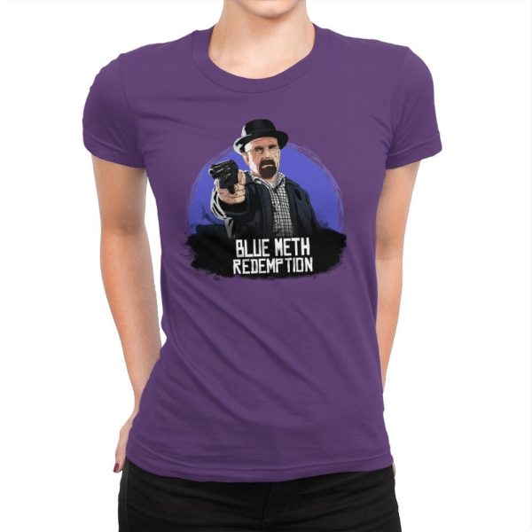 Blue Meth Redemption - Womens Premium T-Shirts RIPT Apparel Small / Purple Rush