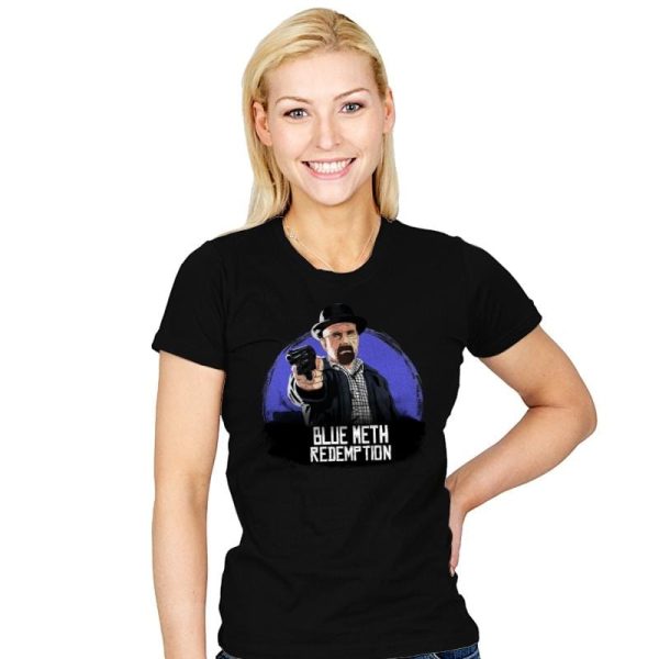 Blue Meth Redemption - Womens T-Shirts RIPT Apparel Small / Black