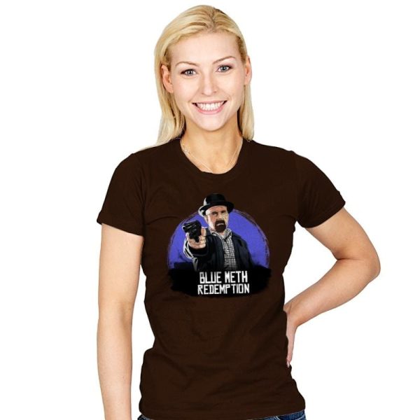 Blue Meth Redemption - Womens T-Shirts RIPT Apparel Small / Brown