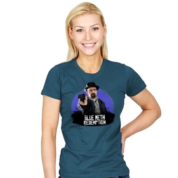 Blue Meth Redemption - Womens T-Shirts RIPT Apparel Small / Indigo