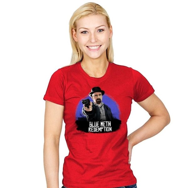 Blue Meth Redemption - Womens T-Shirts RIPT Apparel Small / Red