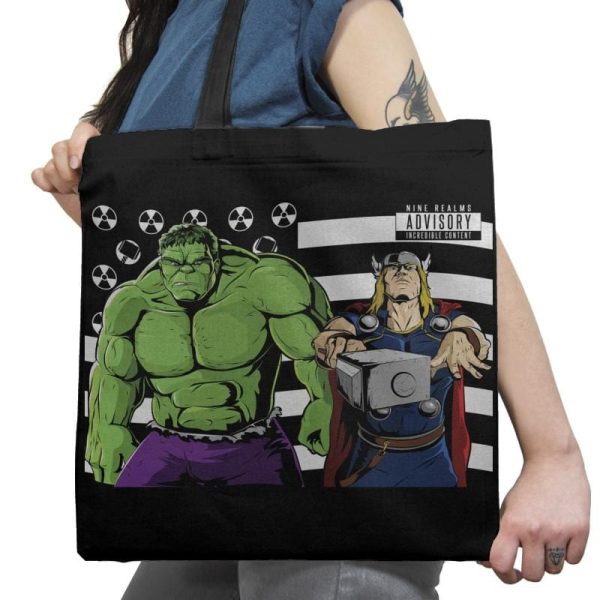 Bombs Over Asgard - Best Seller - Tote Bag Tote Bag RIPT Apparel 18x18 / Black