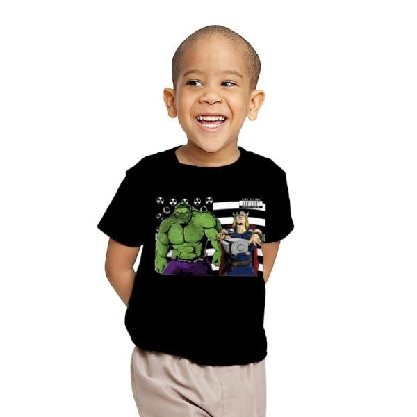 Bombs Over Asgard - Best Seller - Youth T-Shirts RIPT Apparel X-small / Black