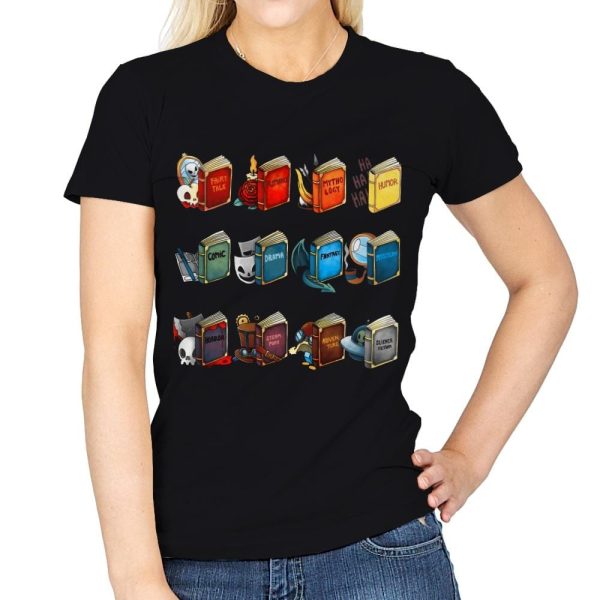 Books - Womens T-Shirts RIPT Apparel Small / Black