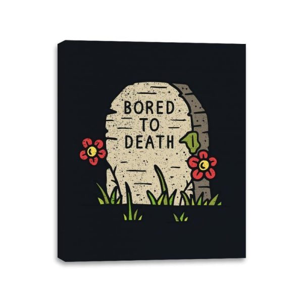 Bored to Death - Canvas Wraps Canvas Wraps RIPT Apparel 11x14 / Black