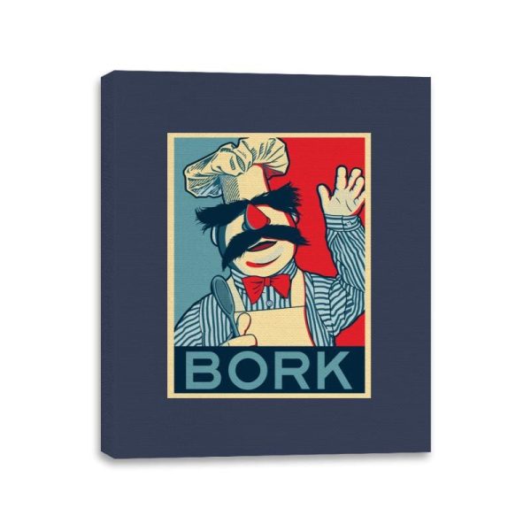Bork - Canvas Wraps Canvas Wraps RIPT Apparel 11x14 / Navy