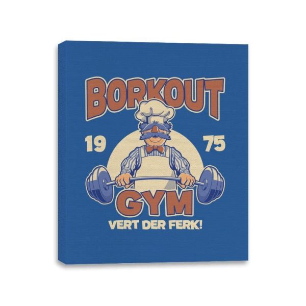 Borkout Gym - Canvas Wraps Canvas Wraps RIPT Apparel 11x14 / Royal