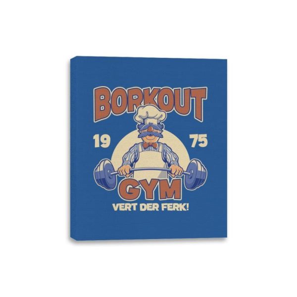 Borkout Gym - Canvas Wraps Canvas Wraps RIPT Apparel 8x10 / Royal