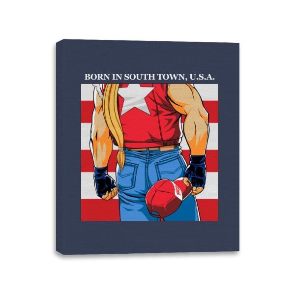 Born in South Town, USA! - Canvas Wraps Canvas Wraps RIPT Apparel 11x14 / Navy