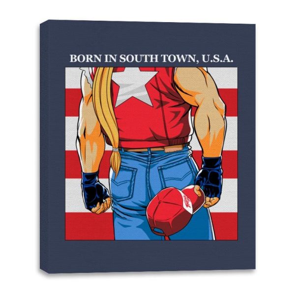 Born in South Town, USA! - Canvas Wraps Canvas Wraps RIPT Apparel 16x20 / Navy