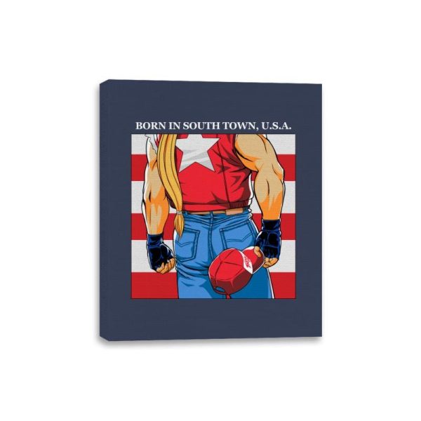 Born in South Town, USA! - Canvas Wraps Canvas Wraps RIPT Apparel 8x10 / Navy