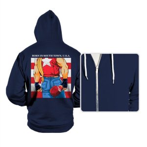 Born in South Town, USA! - Hoodies Hoodies RIPT Apparel Small / Navy