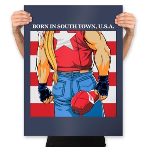 Born in South Town, USA! - Prints Posters RIPT Apparel 18x24 / Navy