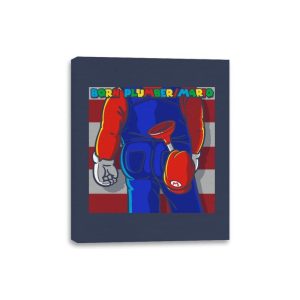 Born Plumber - Canvas Wraps Canvas Wraps RIPT Apparel 8x10 / Navy