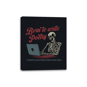 Born to Write Poetry - Canvas Wraps Canvas Wraps RIPT Apparel 8x10 / Black