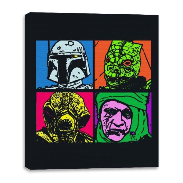 Bounty Hunter Pop - Canvas Wraps Canvas Wraps RIPT Apparel 16x20 / Black