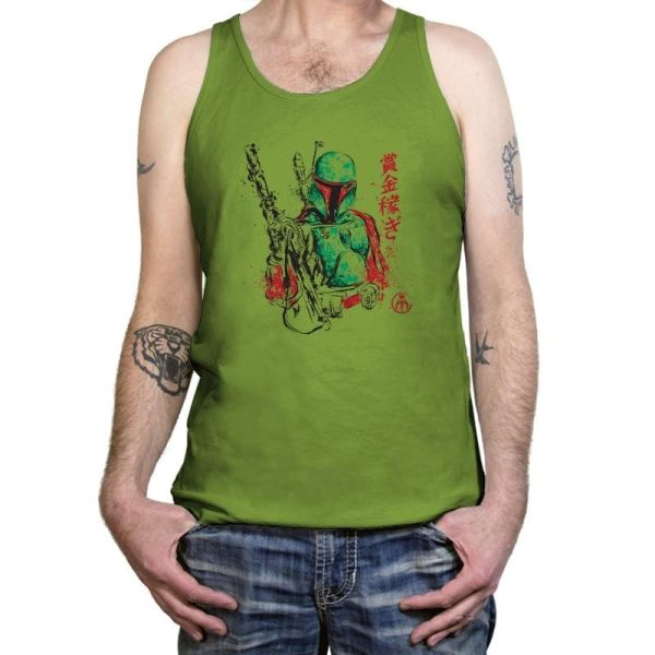 Bounty Hunter - Sumi Ink Wars - Tanktop Tanktop RIPT Apparel X-Small / Leaf