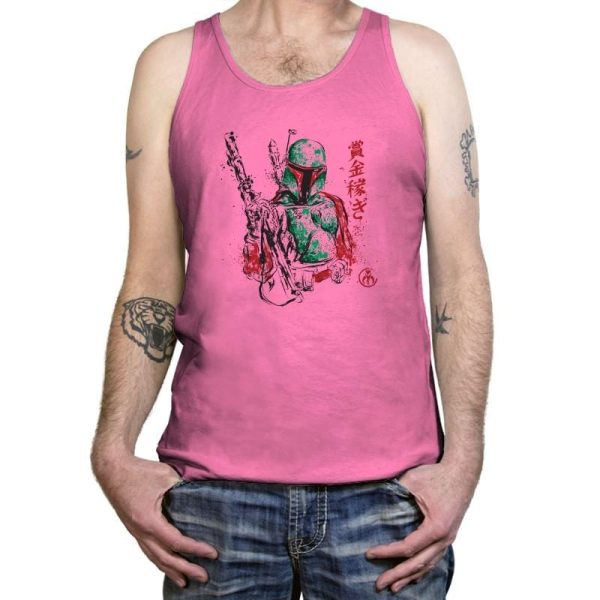 Bounty Hunter - Sumi Ink Wars - Tanktop Tanktop RIPT Apparel X-Small / Neon Pink