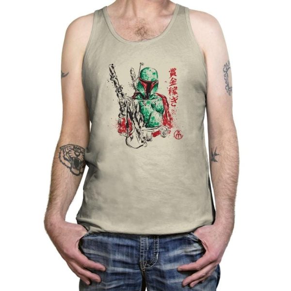 Bounty Hunter - Sumi Ink Wars - Tanktop Tanktop RIPT Apparel X-Small / Oatmeal Triblend