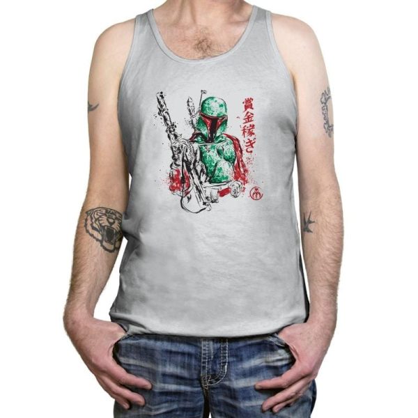 Bounty Hunter - Sumi Ink Wars - Tanktop Tanktop RIPT Apparel X-Small / Silver
