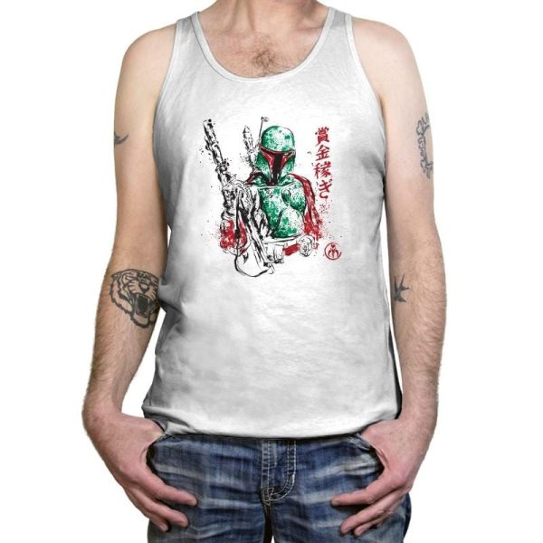 Bounty Hunter - Sumi Ink Wars - Tanktop Tanktop RIPT Apparel X-Small / White