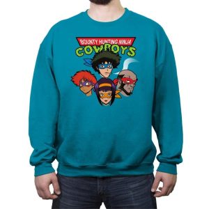 Bounty Hunting Ninja Cowboys - Crew Neck Sweatshirt Crew Neck Sweatshirt RIPT Apparel
