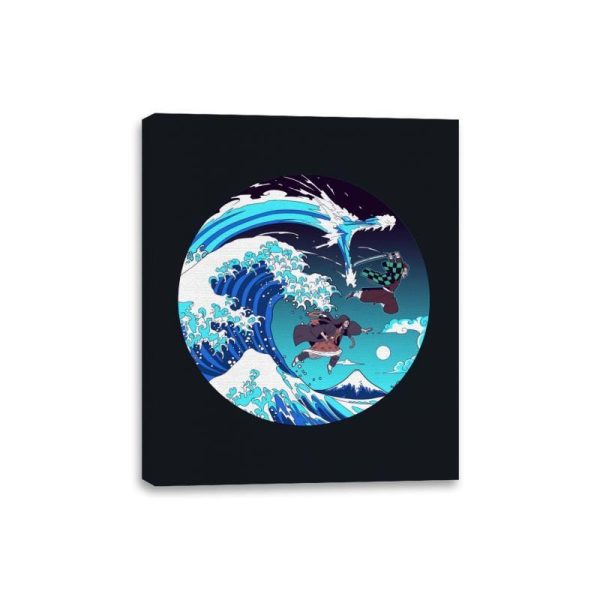 Breath of the Great Wave - Canvas Wraps Canvas Wraps RIPT Apparel 8x10 / Black