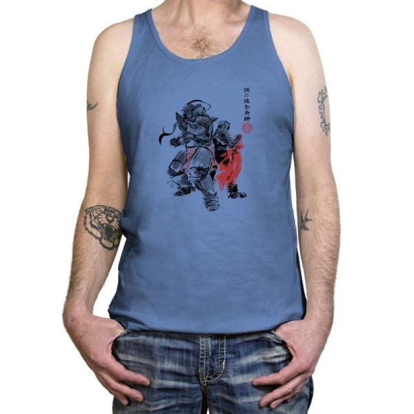 Brotherhood Sumi-E - Sumi Ink Wars - Tanktop Tanktop RIPT Apparel X-Small / Blue Triblend