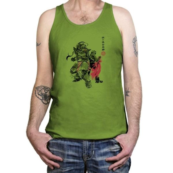 Brotherhood Sumi-E - Sumi Ink Wars - Tanktop Tanktop RIPT Apparel X-Small / Leaf