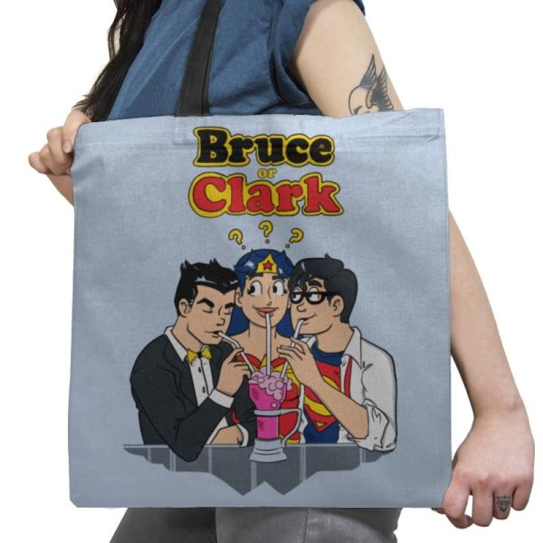 Bruce or Clark Exclusive - Tote Bag Tote Bag RIPT Apparel 18x18 / Baby Blue