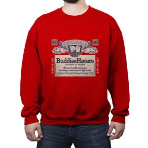 Buddies Haters - Crew Neck Sweatshirt Crew Neck Sweatshirt RIPT Apparel Small / Red