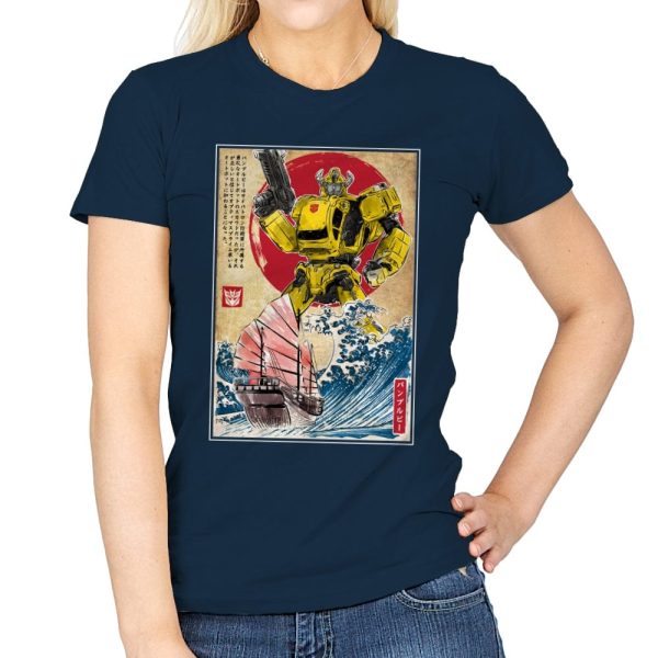 Bumblebee in Japan - Womens T-Shirts RIPT Apparel Small / Navy