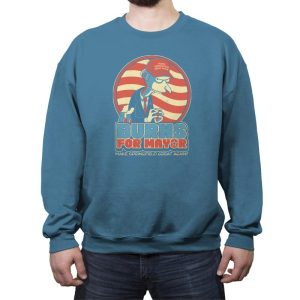 Burns for Mayor Exclusive - Crew Neck Sweatshirt Crew Neck Sweatshirt RIPT Apparel