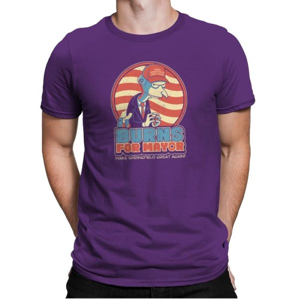 Burns for Mayor Exclusive - Mens Premium T-Shirts RIPT Apparel Small / Purple Rush