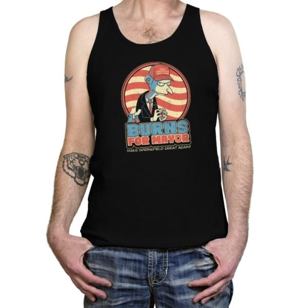 Burns for Mayor Exclusive - Tanktop Tanktop RIPT Apparel X-Small / Black