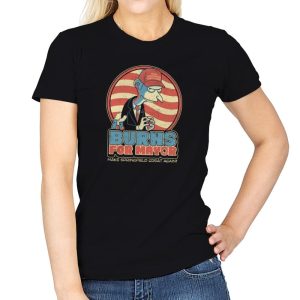Burns for Mayor Exclusive - Womens T-Shirts RIPT Apparel Small / Black