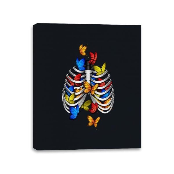 Butterflies In My Stomach - Canvas Wraps Canvas Wraps RIPT Apparel 11x14 / Black