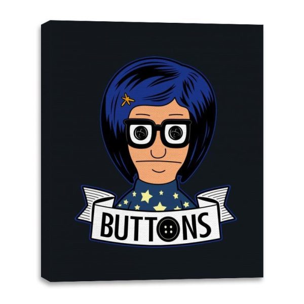 Buttons - Canvas Wraps Canvas Wraps RIPT Apparel 16x20 / Black